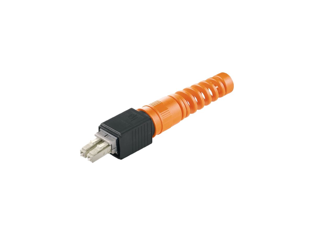 Stecker LWL Weidmüller V4 PushPull LC-Duplex MM, Knickschutz, IP67
