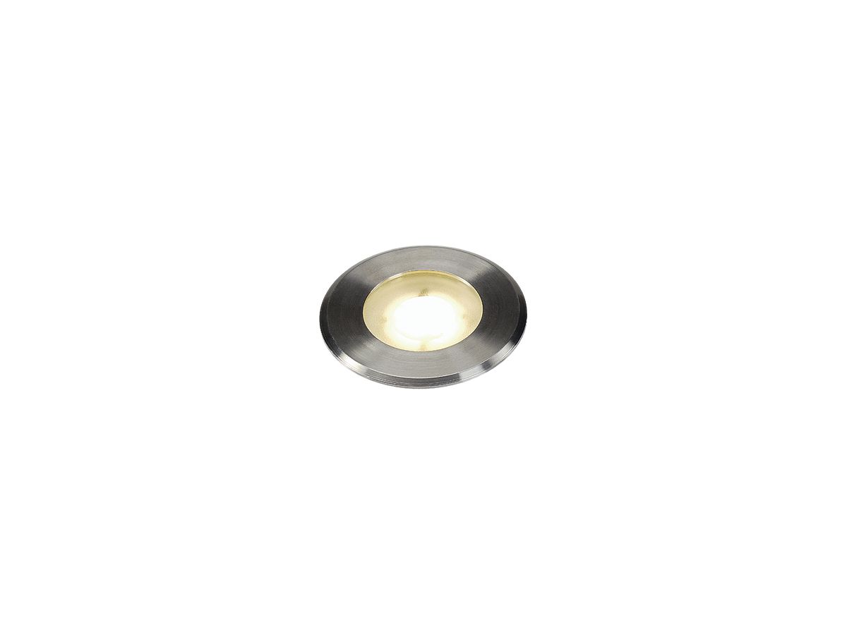 EB-LED-Bodenleuchte SLV DASAR FLAT Ø80mm 230V 3.5W 140lm 3000K IP67 Edelstahl