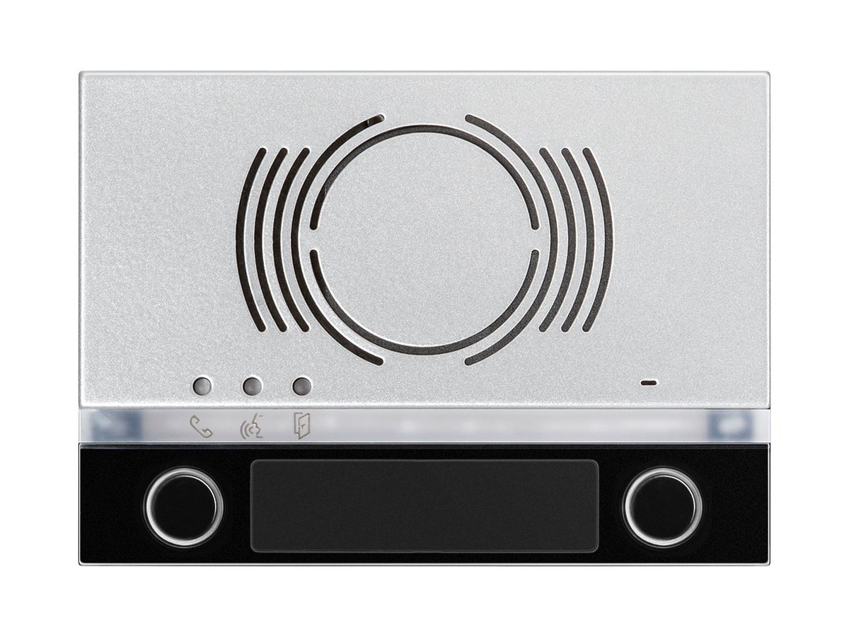 Frontplatte für Türlautsprechermodul Urmet Alpha, 2×Taste, IP55, schwarz