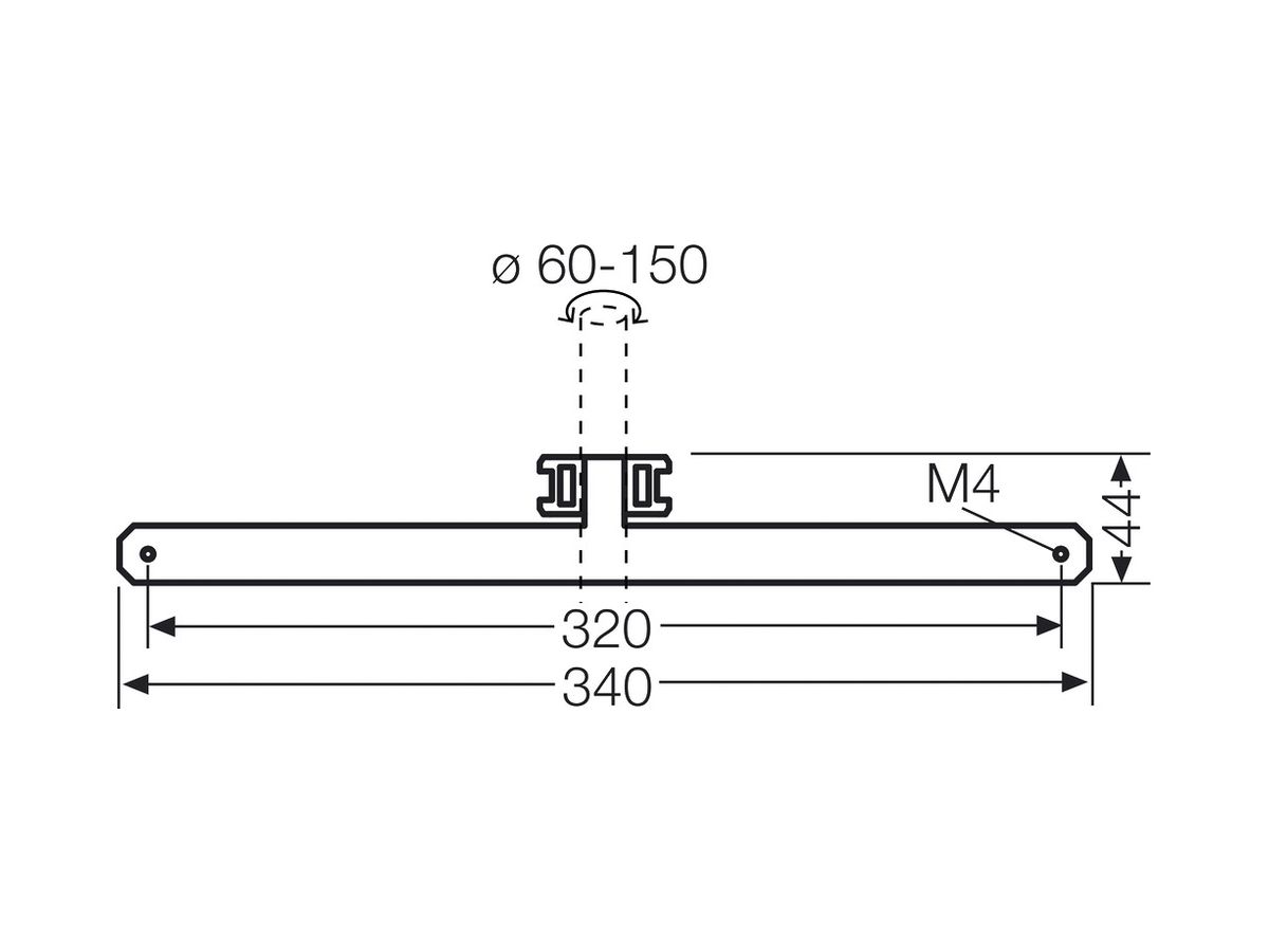 Befestigungsset Hensel KV MB 18 für aussenliegende Gehäusebefestigung