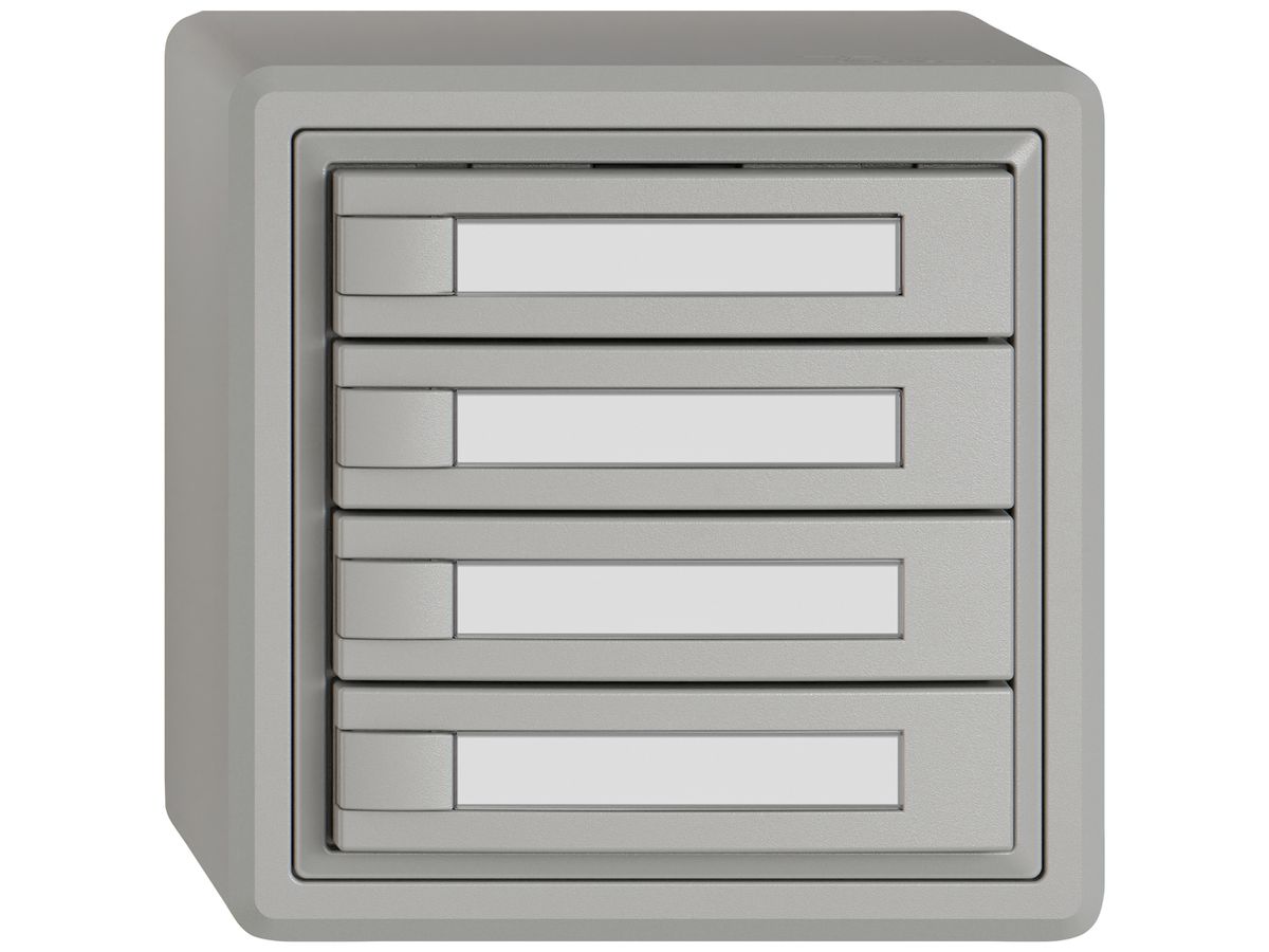 AP-KNX-Taster RGB EDIZIO.liv SNAPFIX® Temperaturfüh.o.LED Pap.4×T 1-Tbed.hgu