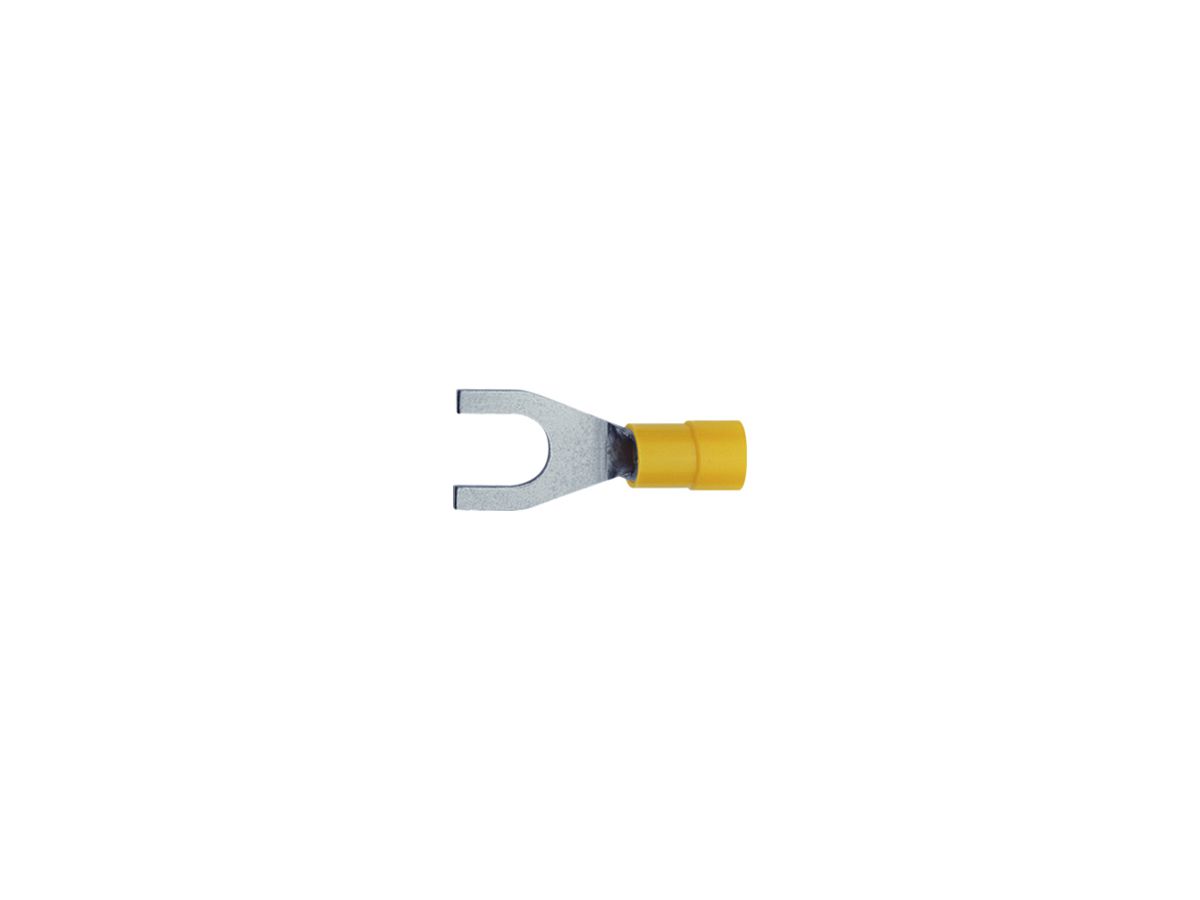 Quetschkabelschuh Gabelform Ferratec M6 isoliert PVC 4…6mm² gelb 50Stk