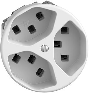 Steckdose STANDARDdue 3×T23 weiss