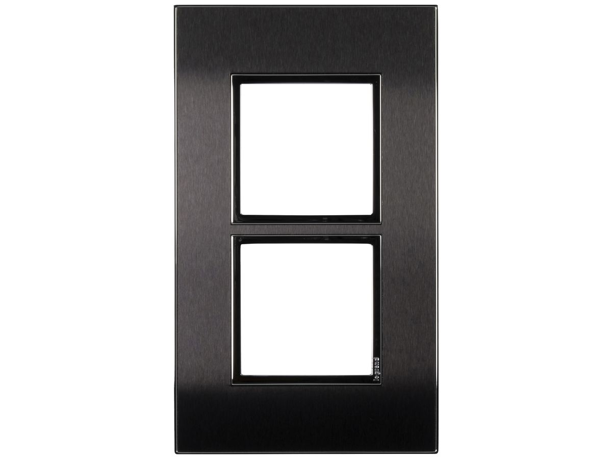 UP-Kopfzeile Legrand Arteor 1×2 horizontal 157×92mm Black brushed