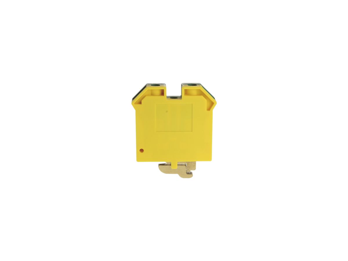 Schutzleiter-Reihenklemme Woertz 6…16mm² Schraubanschl.2×1 G-Schiene grün/gelb