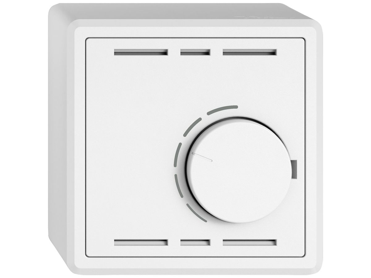 AP-Raumthermostat EDIZIO.liv SNAPFIX® ohne Schalter 230VAC 50Hz ws