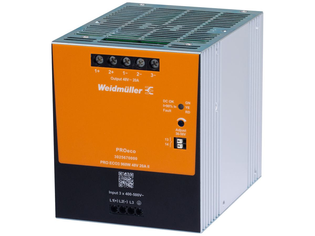 Schaltnetzgerät Weidmüller Connect Power PRO ECO3 960W 48V 20A