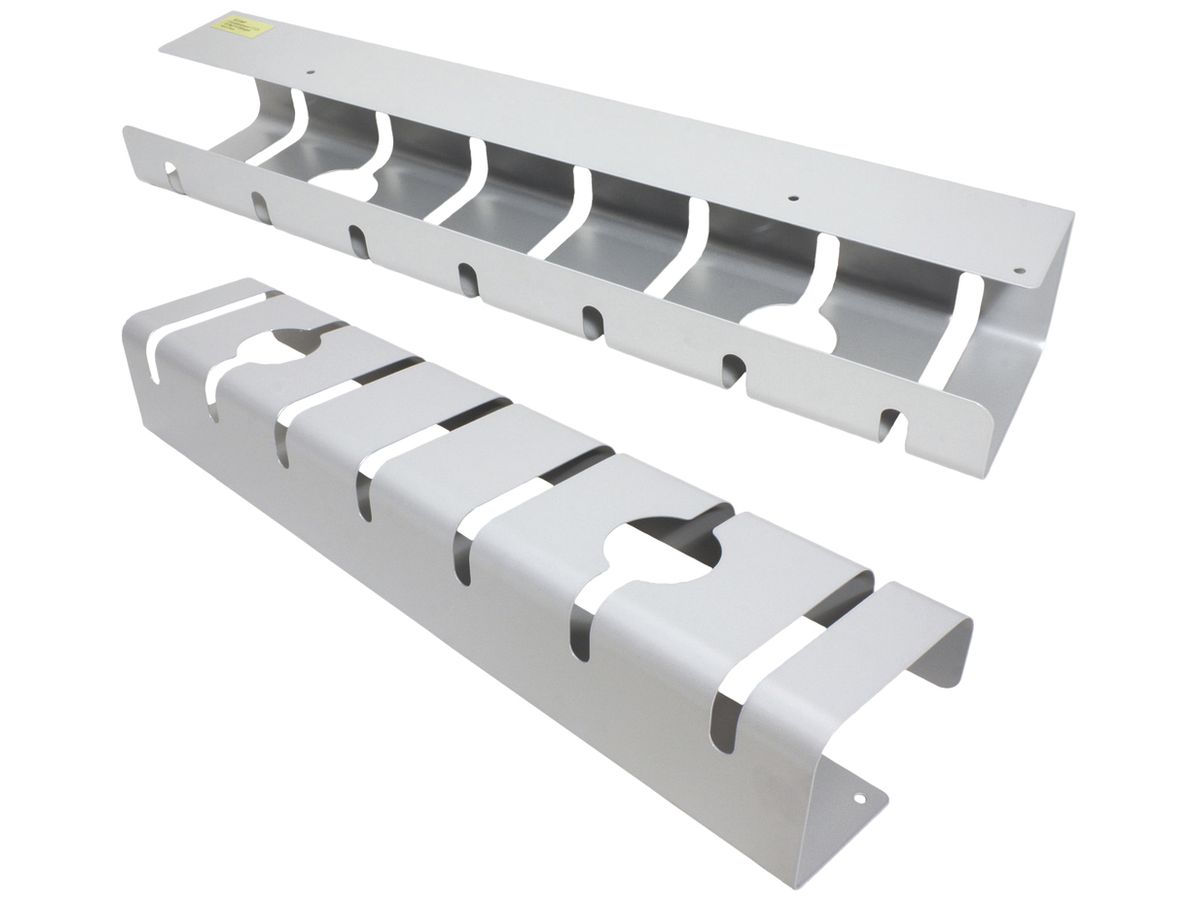 Untertisch-Kabelführungskanal ROLINE 530×110×80mm Stahlblech grau 2 Stück