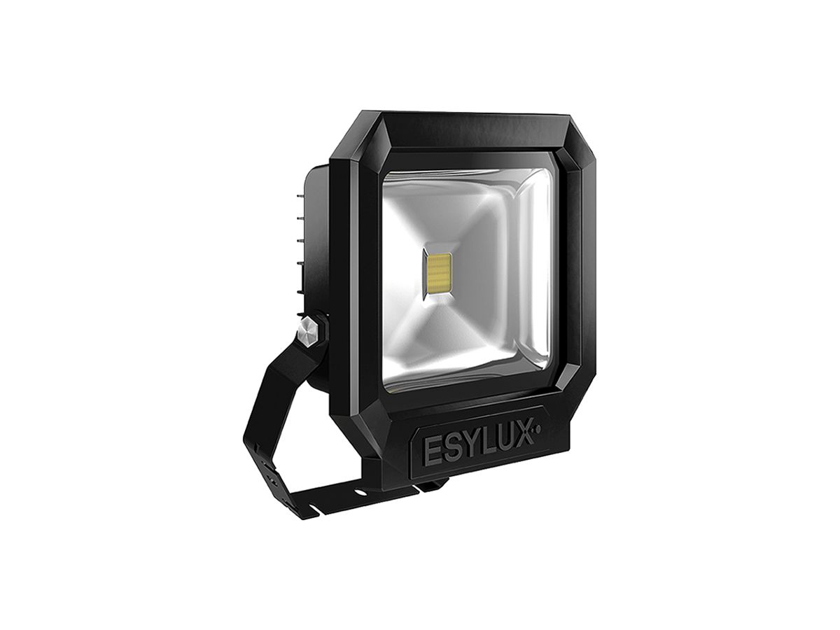 LED-Strahler ESYLUX OFL SUN, 50W 3000K 4000lm 227×86×252mm IP65, schwarz