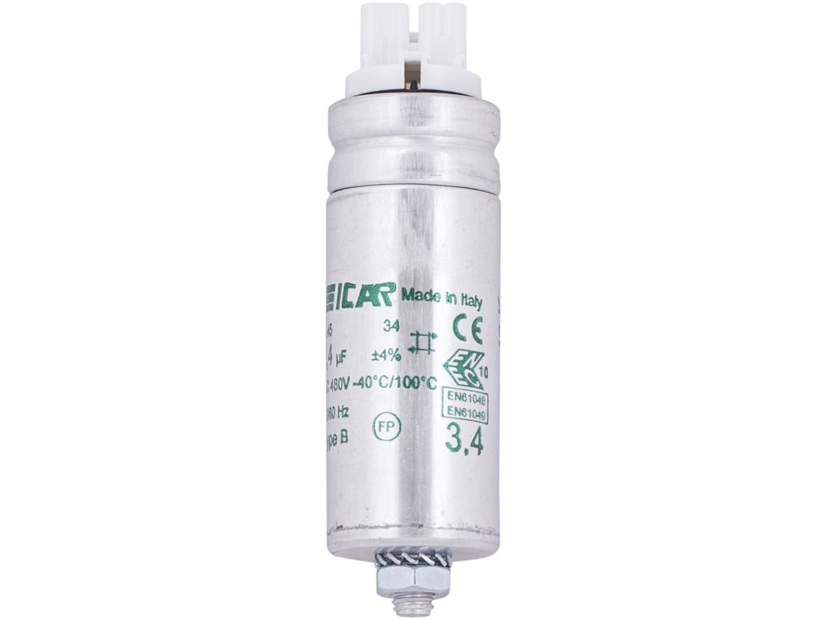 Kondensator ICAR IL 45/34 30X78MM 3.4µF 250V f.Leuchte (serie) Ø30×78mm