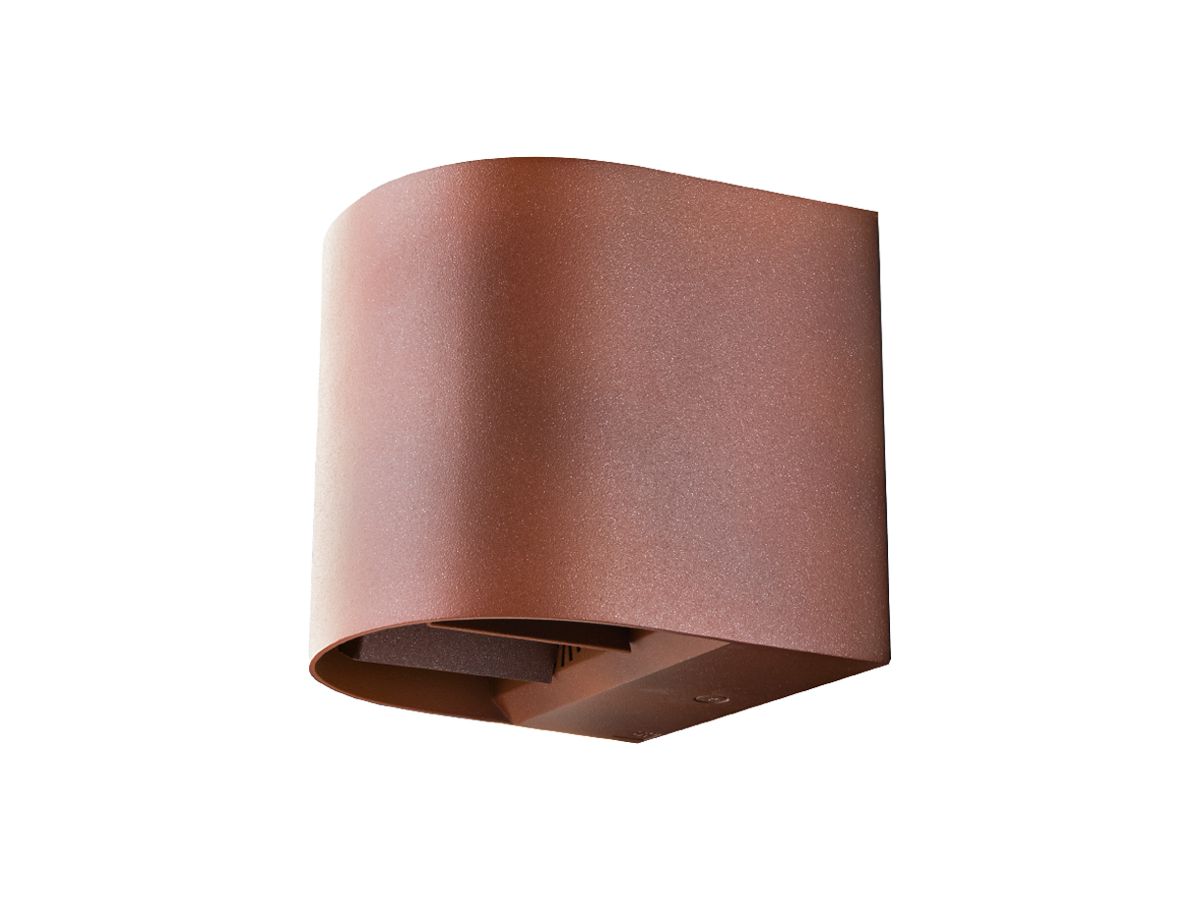LED-Wandleuchte SG Artes Round 8W 340lm 830 IP65 DIM dir./indir.120×120mm Brz