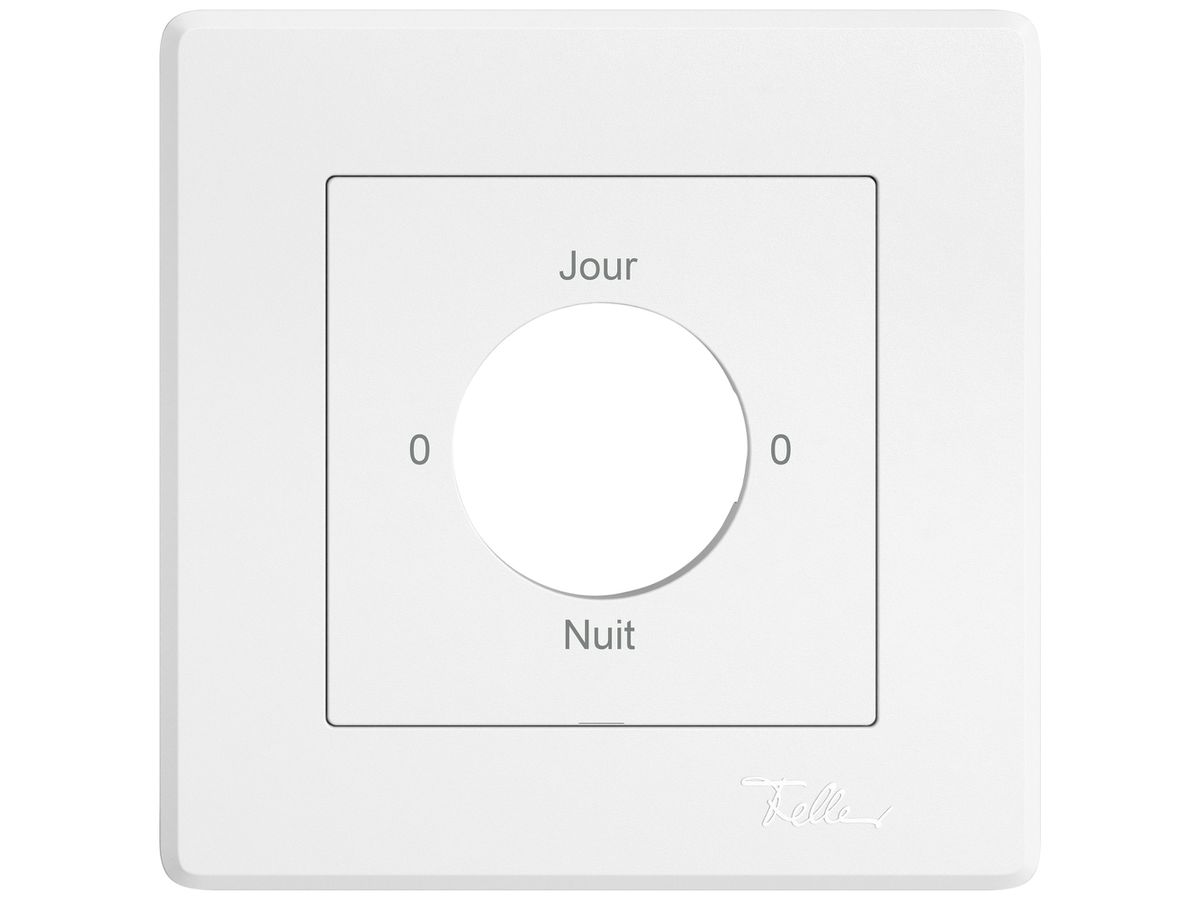 UP-Montageset EDIZIO.liv SNAPFIX® f.Drehschalter m.Schloss 0-Jour-0-Nuit ws