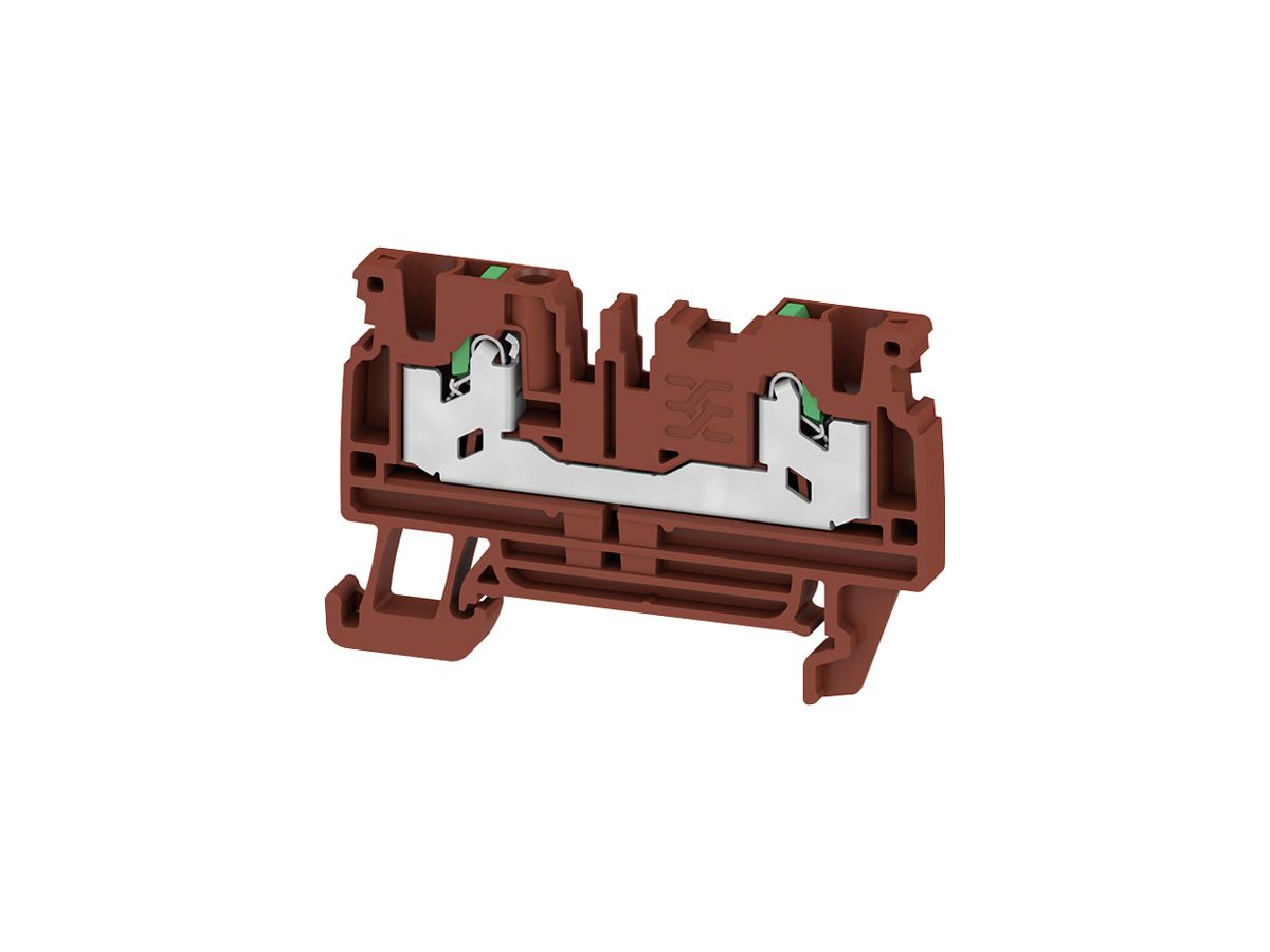 Durchgangs-Reihenklemme WM S2C 2.5mm² 24A 800V SNAP IN 2×1 TH35 br