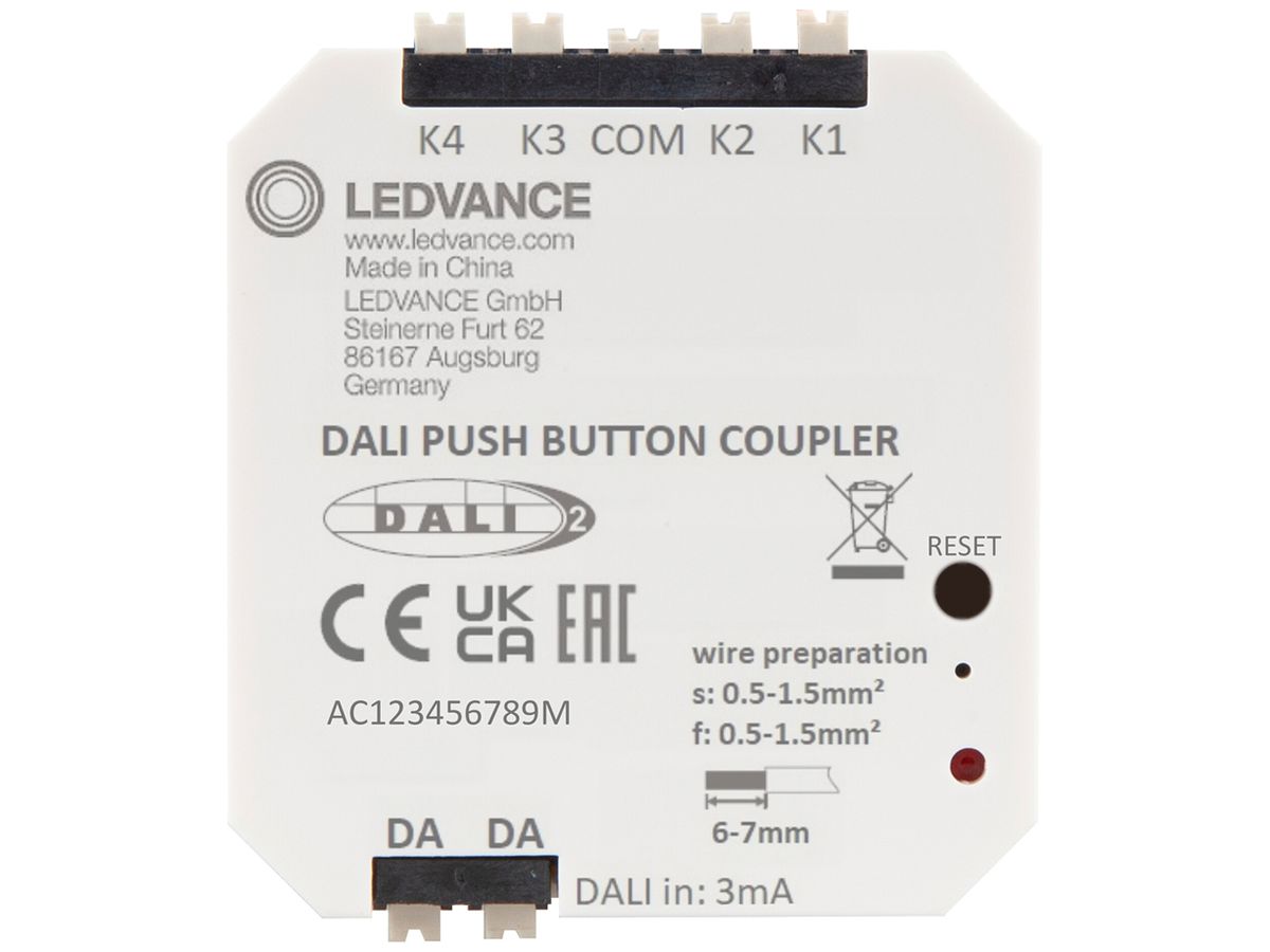 Kopplermodul LEDVANCE IP20 16V DALI-2 43×15×15mm weiss