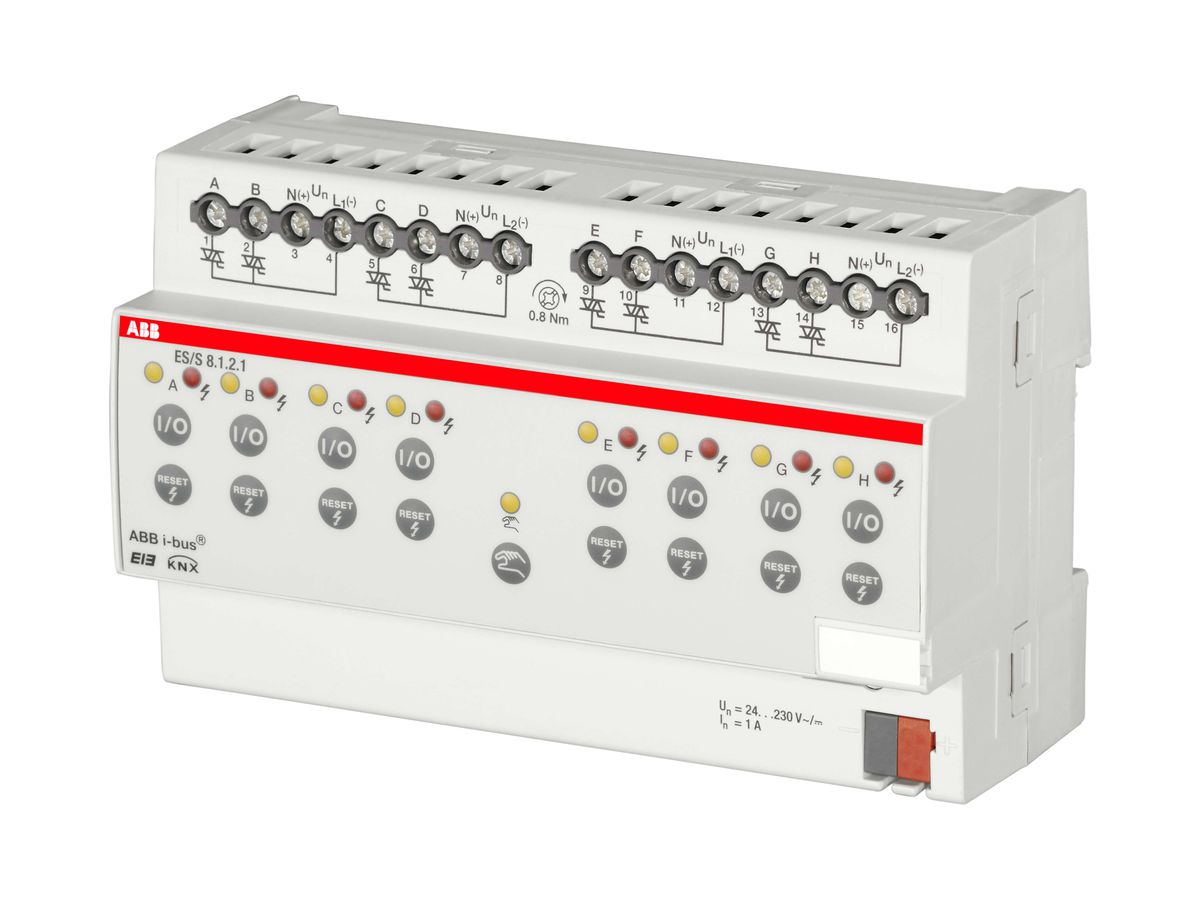 REG-Schaltaktor elektron. 8-fach ES/S 8.1.2.1