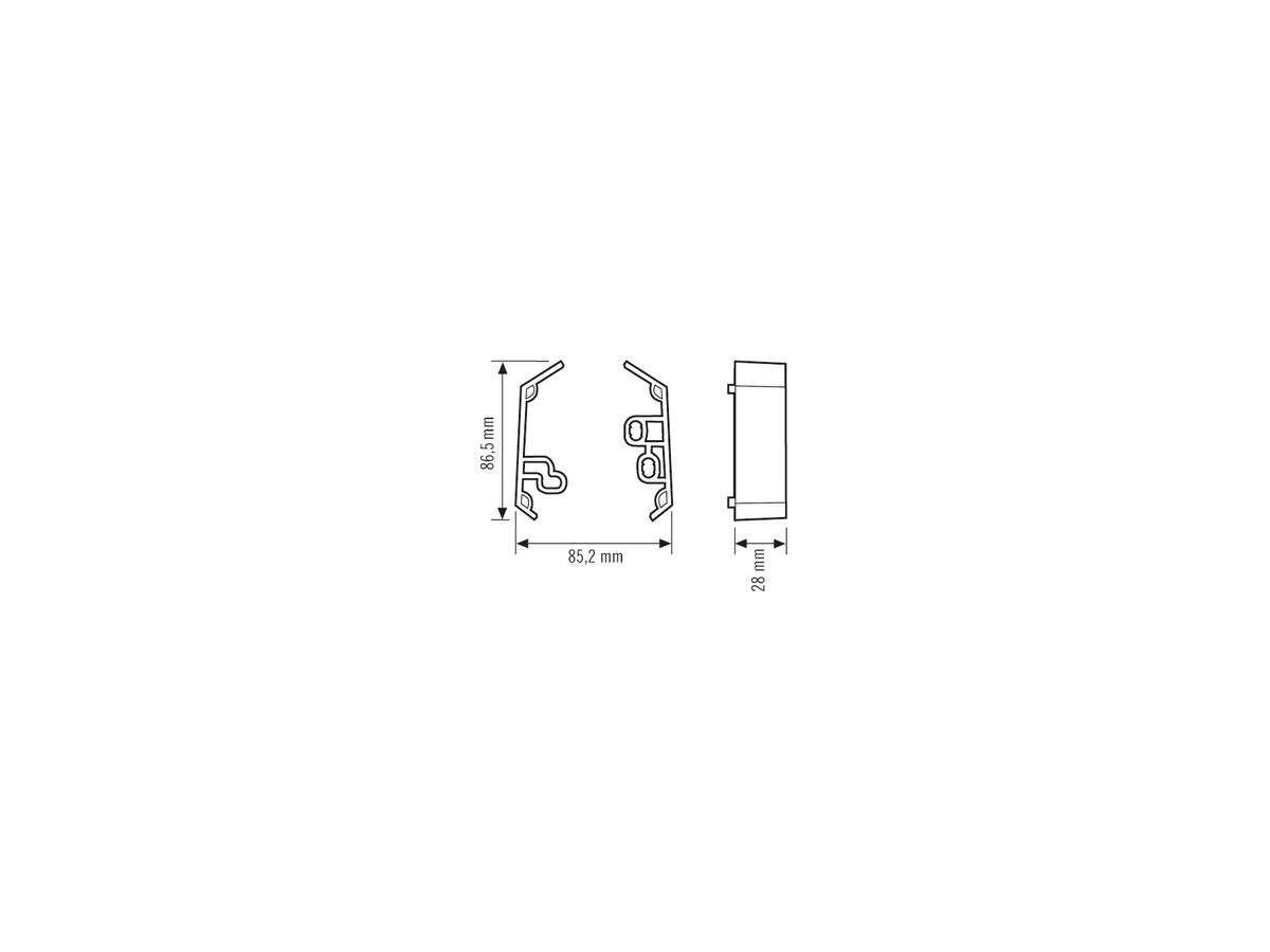 Distanzmontagesockel ESYLUX DEFENSOR SPACER schwarz