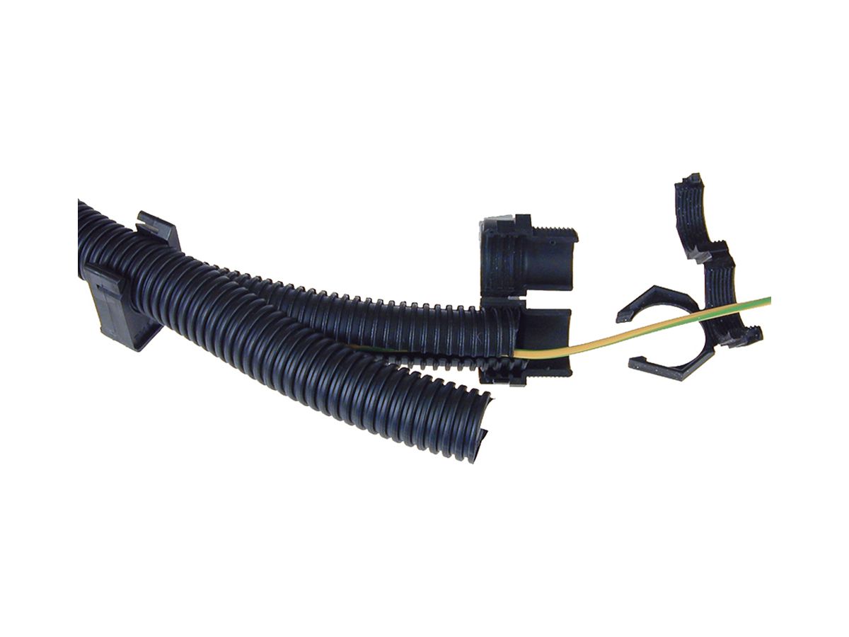 Kunststoffschlauch Duplex 23mm schwarz