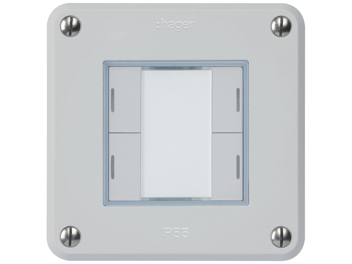 UP-Taster robusto A KNX 4× RGB LED s/e-link hellgrau