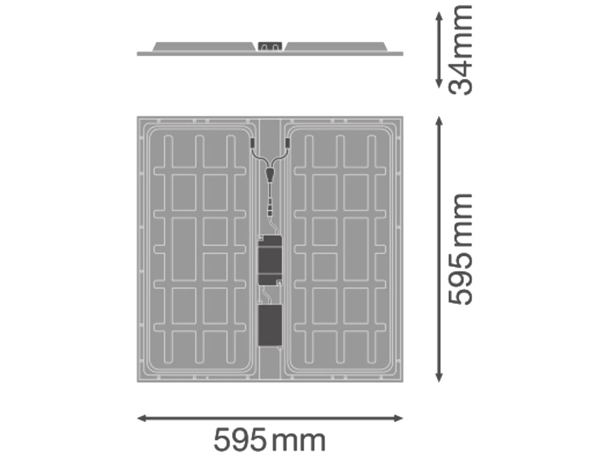 LED-Panelleuchte LEDVANCE PROTECT 600U19 22/26/31/36W 5040lm 840 IP54 weiss