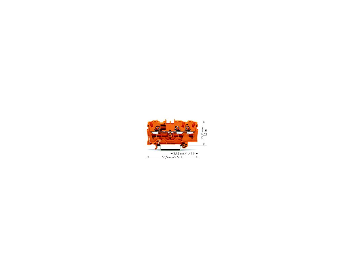 Durchgangsklemme WAGO TOPJOB-S 4mm² 3L orange Serie 2004