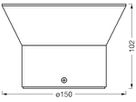 LED-Wandleuchte LEDVANCE SMART+ Eclipse 10W 250lm 3000K RGBW IP44 DIM Edelstahl