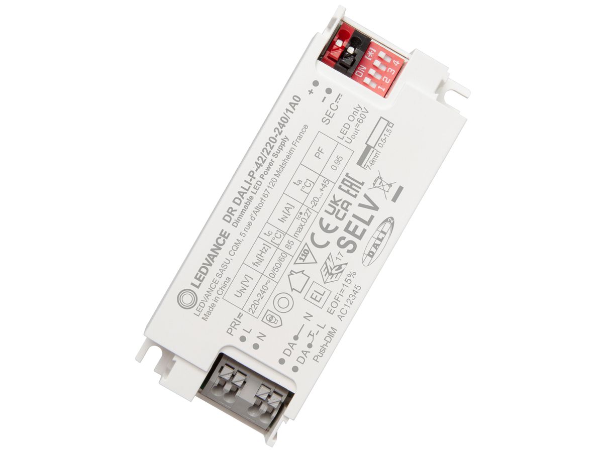 LED-Betriebsgerät LEDVANCE DR OEM 42W 60V 300…1050mA DALI 105×45×25mm