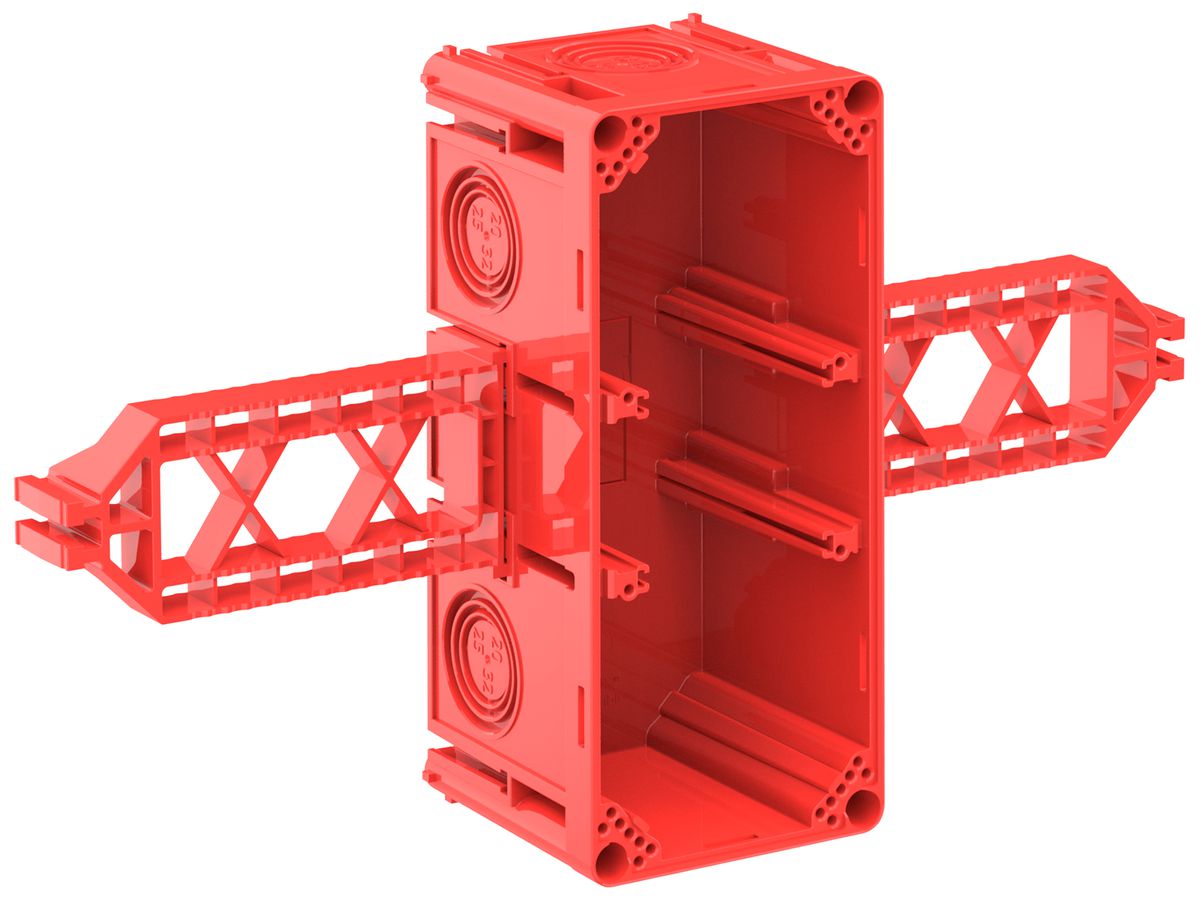 Einlasskasten CRALLO-LEU 178×302×73mm 2×1 halogenfrei rot