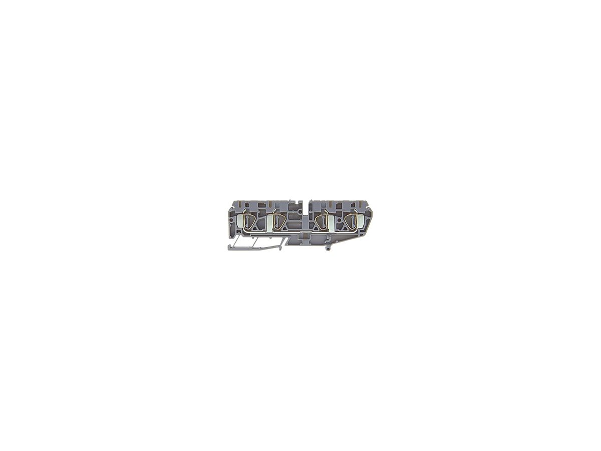 Durchgangs-Reihenklemme Woertz 0.5…4mm² 20A 600V Federzuganschluss 4×1 TH35 grau