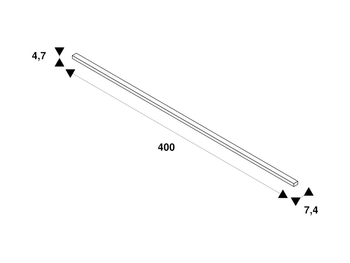 EB-Stromschiene SLV TRACK 48V 1Ph Aluminium schwarz 4000mm