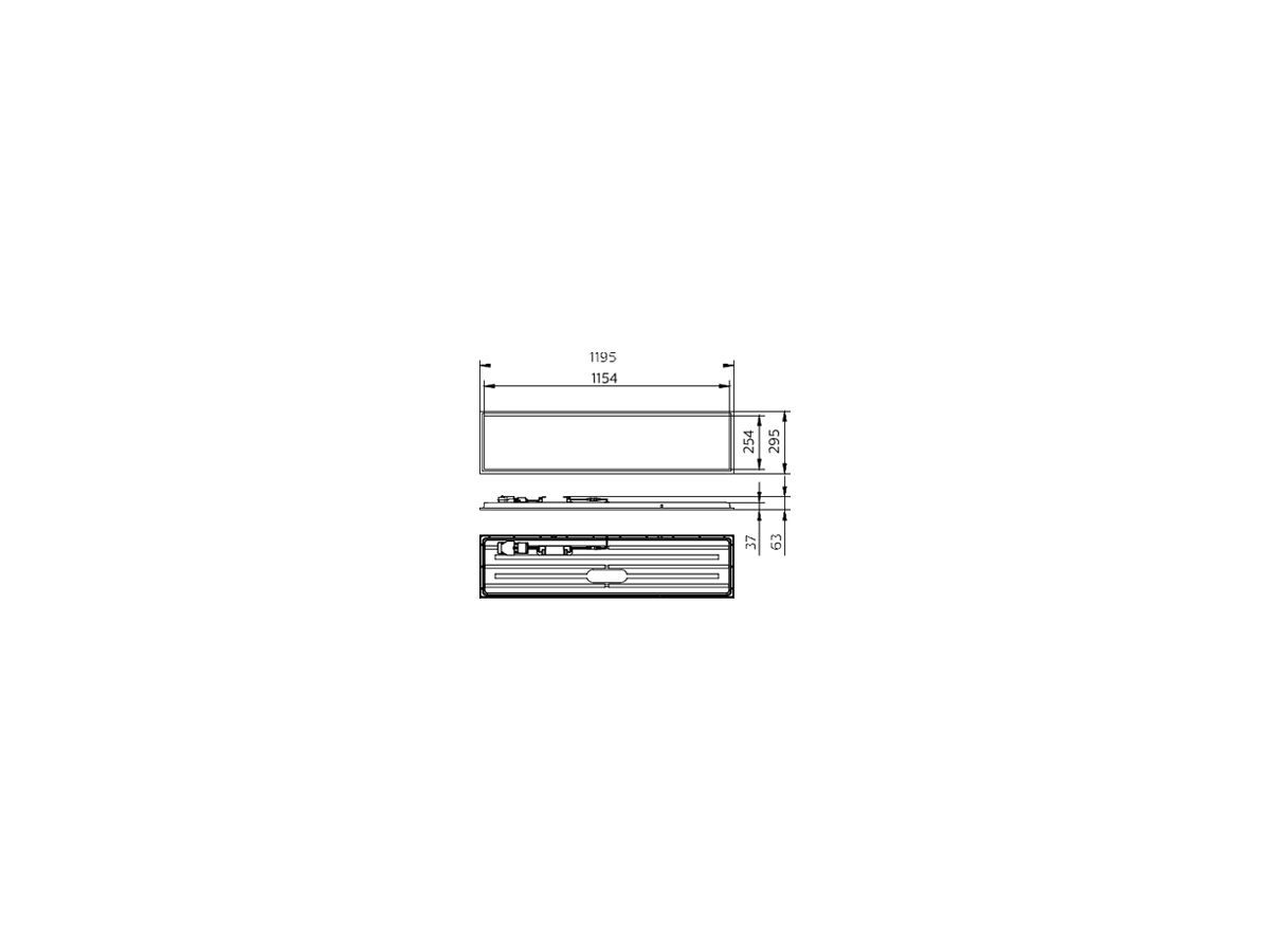 LED-Panelleuchte CoreLine UGR 26W 3600lm 840 IP20/44 DALI 1195×295 ws