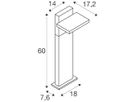 LED-Wegeleuchte SLV ABRIDOR POLE 60 6.8W 600lm 822/827 PIR SEN anthrazit