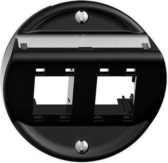 UP-Montageset Sdue Q, mit Schrägauslasshaube 2×RJ45 freenet schwarz
