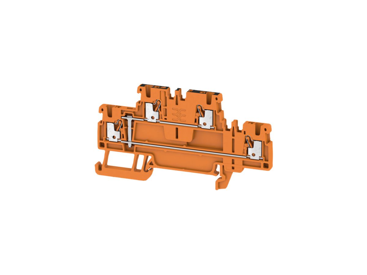 Mehrstock-Reihenklemme Weidmüller A2T PUSH IN 1.5mm² 2 Etagen orange