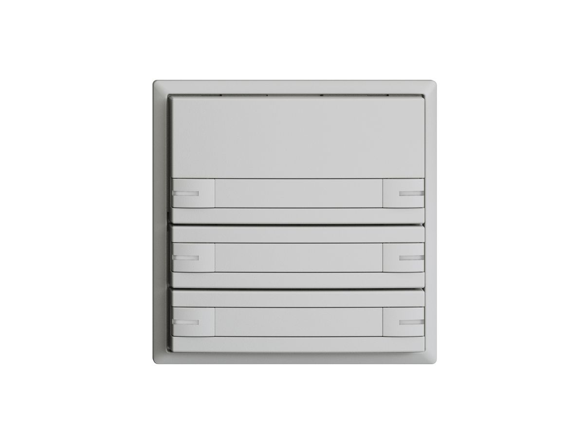 KNX-Taster RGB EDUE, 250mW, m.RGB-LED, m.Papiereinlage, 6×Taste, 1×Tastenb., hgu