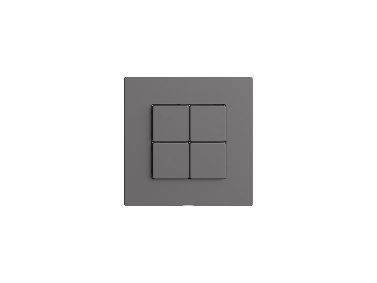 Bedienaufsatz zu Druckschalter EDIZIOdue Wiser 60×60×35mm dunkelgrau