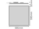LED-Panelleuchte LEDVANCE PL FLEX 600 UGR 30W 4860lm 840 IP20/40 weiss