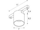 LED-Spot SLV FIXT-IT Surface 7W 800lm 927 36° DALI 48V AD round ws/sz