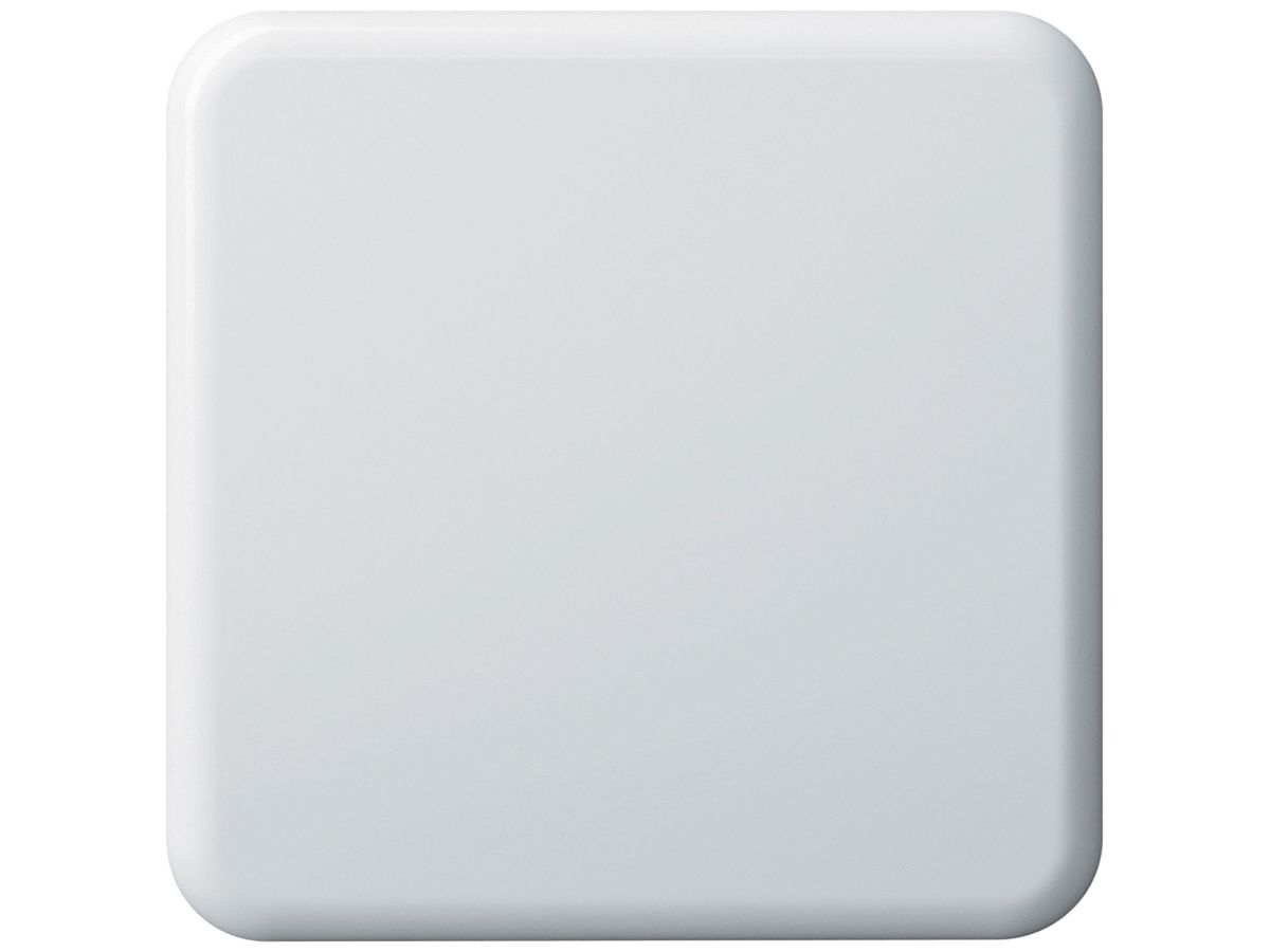 Abdeckplatte basico 1×1 ohne Bohrung weiss