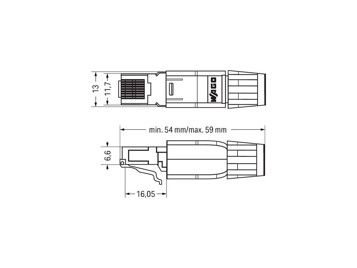 Stecker Ethernet JF45 WAGO IP20 Ethernet 10/100 Mbit/s