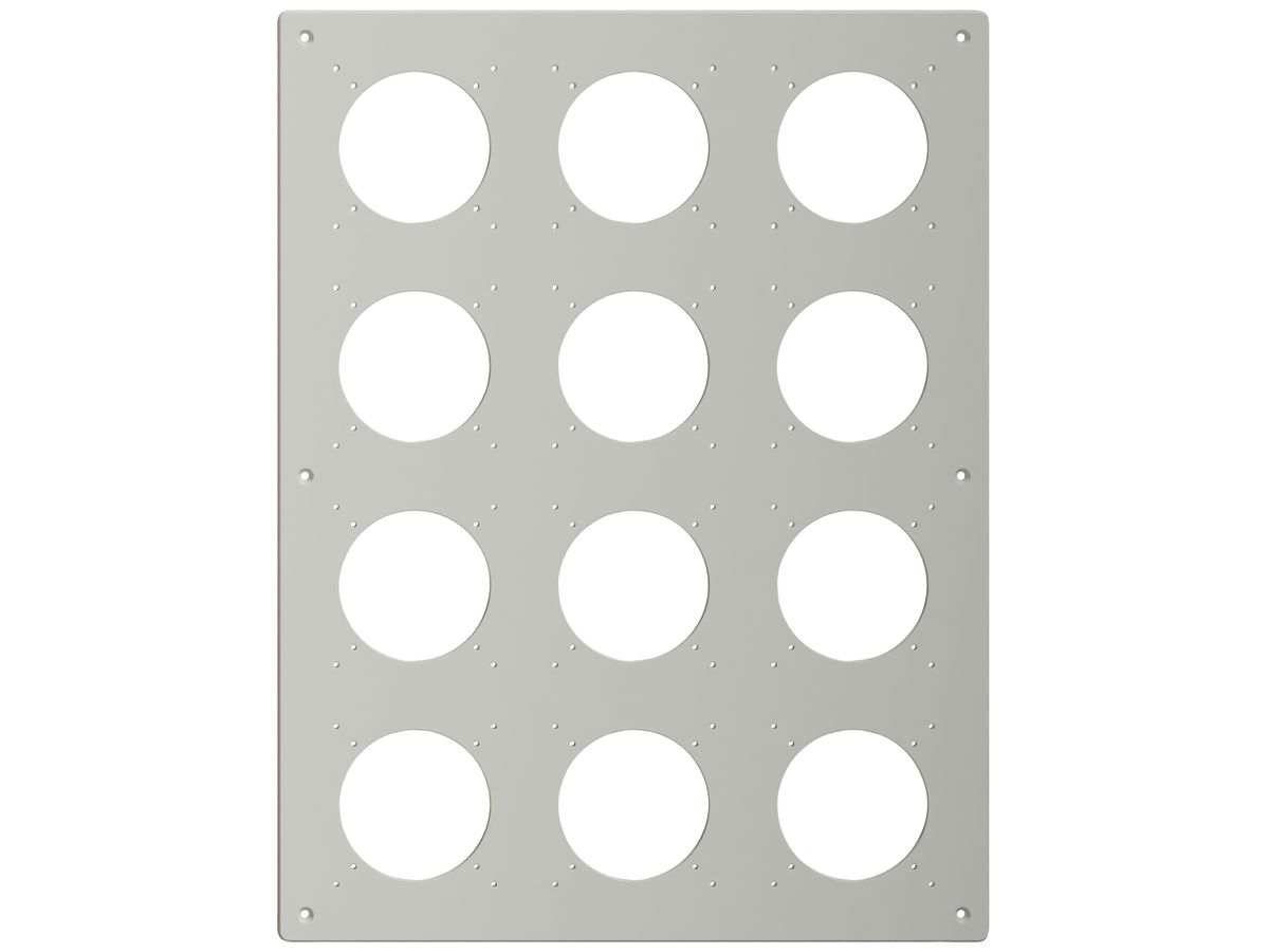 NUP-Kopfzeile Feller NEVO, 4×3, für N.CO-Apparate, lichtgrau