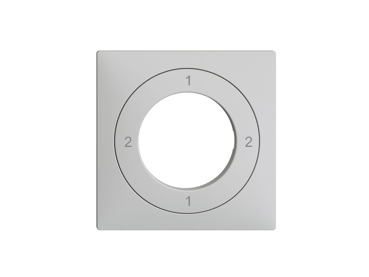 Frontset EDIZIOdue 2-1-2-1 hellgrau 60×60mm für Schlüsselschalter