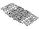Befestigungsadapter WAGO mit Zugentlastung 10×4mm² Schraubbefestigung grau