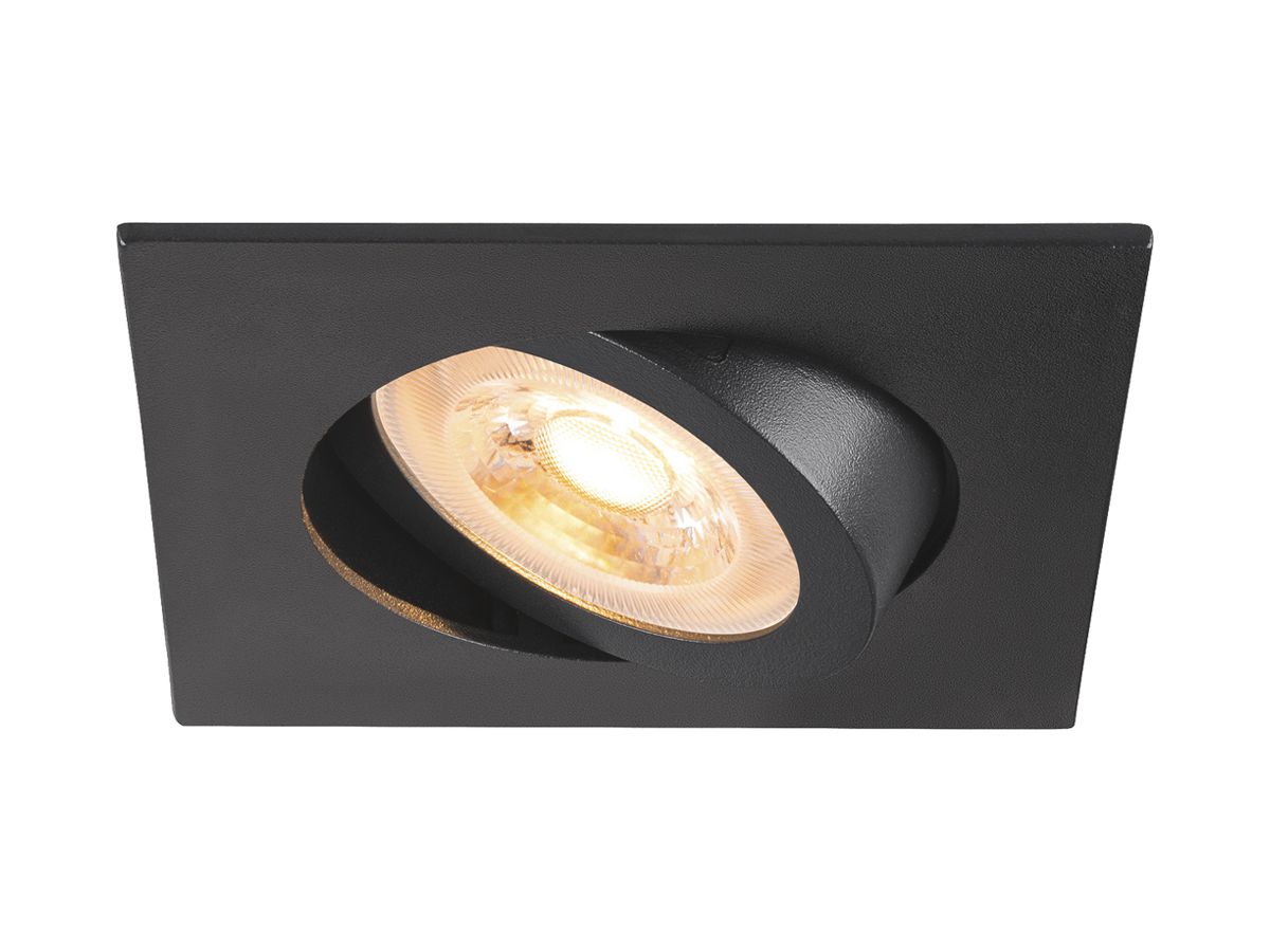 LED-Downlight SLV NEW TRIA 68 GU10 1×10W DIM 82×82mm schwarz