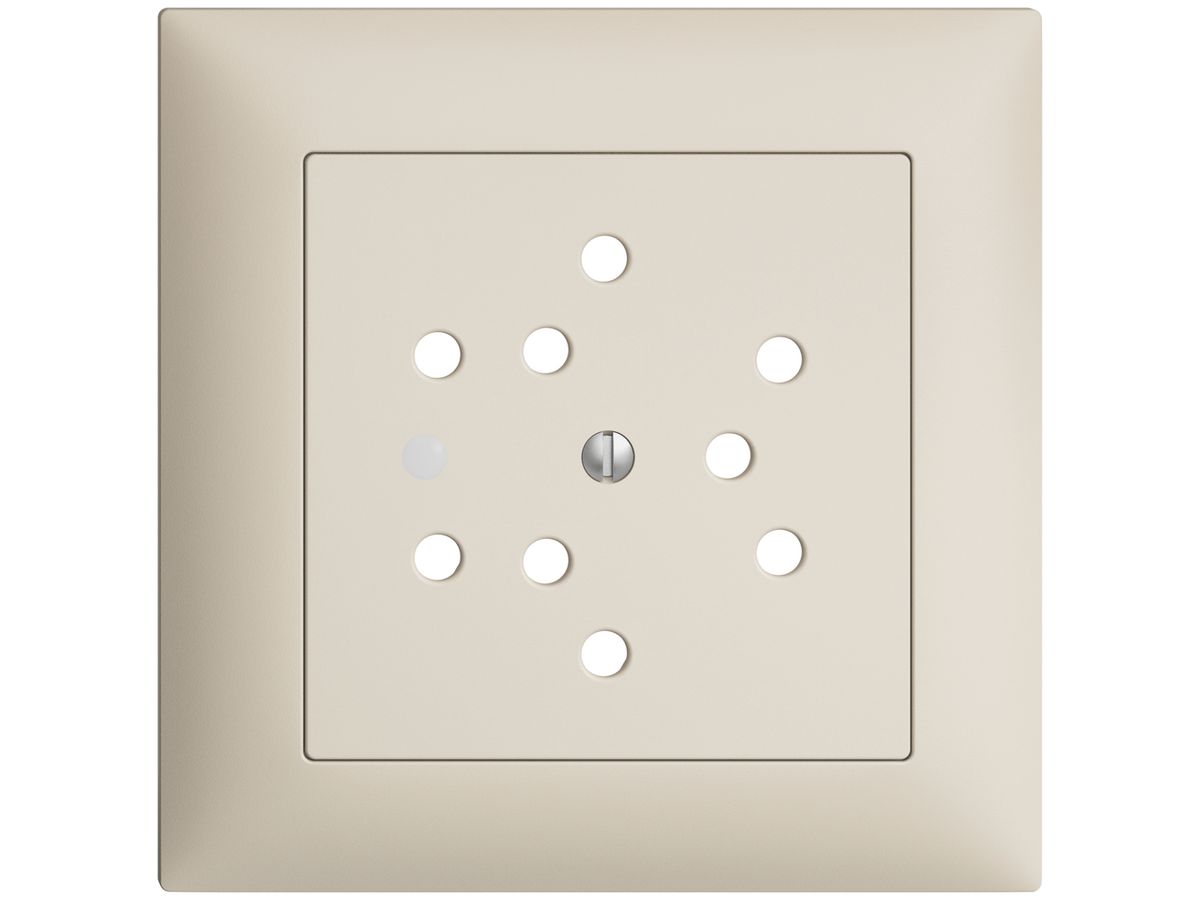 UP-Frontset EDIZIOdue crema 88×88mm 3×T12 mit Linse