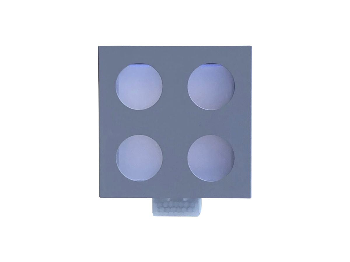 LED-Wandleuchte Z-Licht PIR Cube O SEN 5.5W 500lm 3000K IP65 115×115mm grau