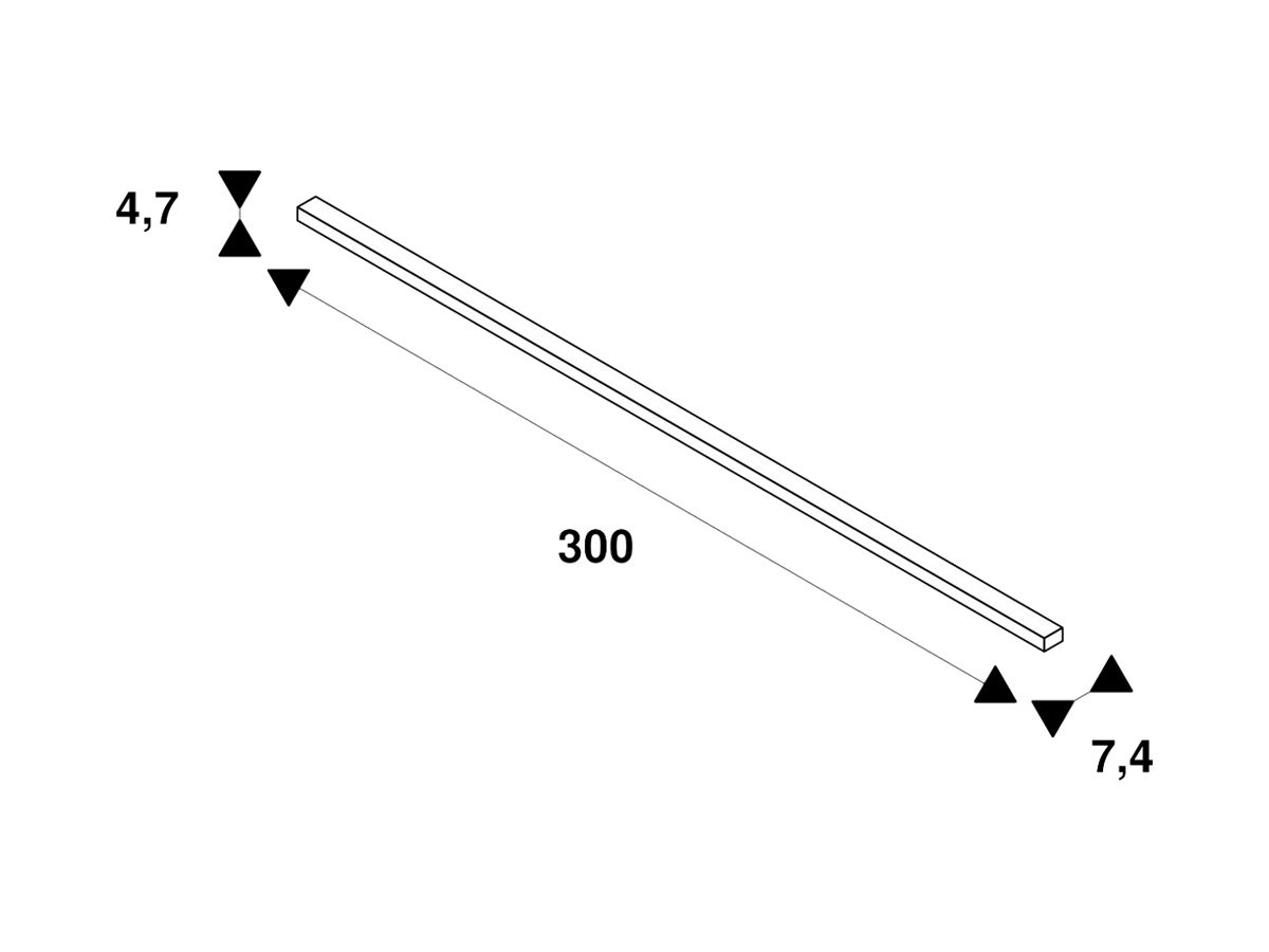 EB-Stromschiene SLV TRACK 48V 1Ph Aluminium weiss 3000mm