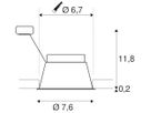 Downlight SLV HORN GU10 25W Ø76mm Aluminium schwarz