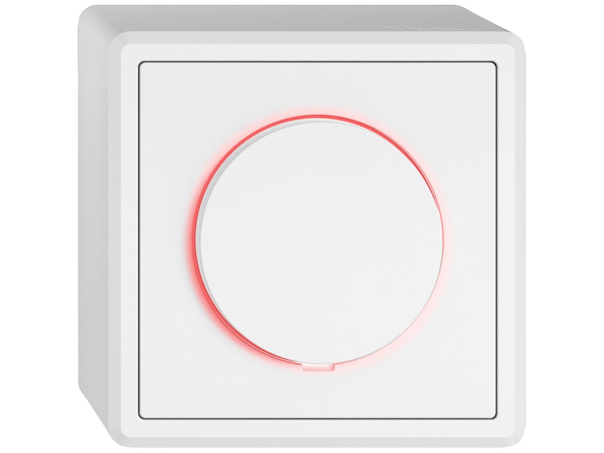AP-Dimmer EDIZIO.liv SNAPFIX® bel.rt Phasenanschnitt 40…600W/40…600VA ws