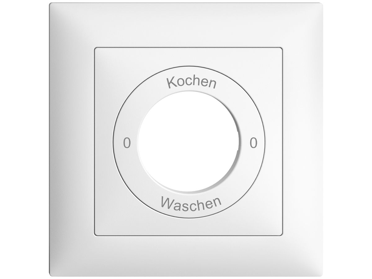 Frontset 0-Kochen-0-Waschen EDIZIOdue 88×88mm weiss