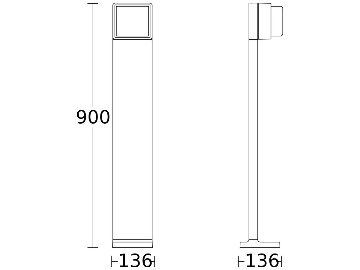 LED-Wegeleuchte Steinel GL 85 SC 900 HF 9W 655lm 3000K anthrazit IP44
